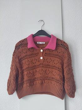 38 ZARA bruin/roze -HEE