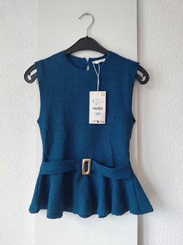 36 ZARA blauwe top nw