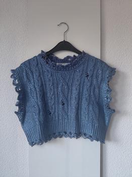 38 ZARA blue top -HB