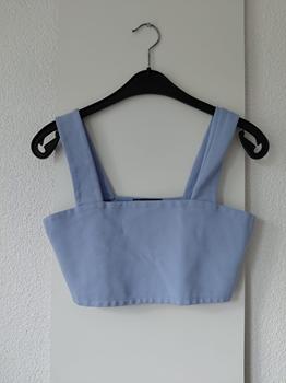 38 ZARA blauwe top -AM