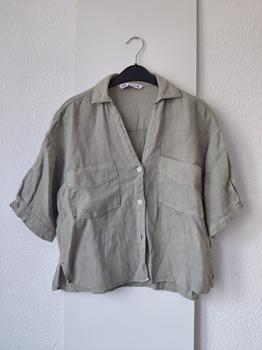 36 ZARA khaki linnen -MJ