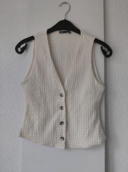 36 ZARA beige gilet -NB