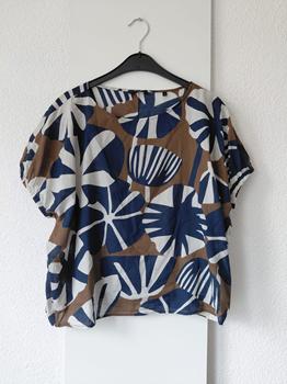 36 OPUS bruin blauwe top -HN