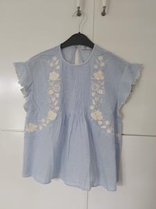 36 ZARA blue top -HB