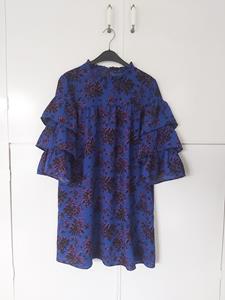 40 ONLY blue ruffle -NM