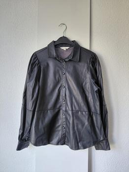 36 ZARA leer blouse -KS