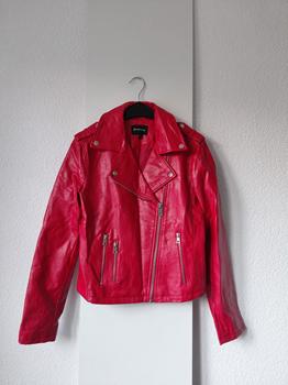 40 ZARA red leather -RR