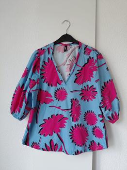 40 SHOEBY flowers blue -PU