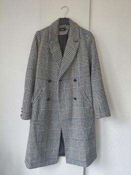 36 ONLY geruite lange jas -KS